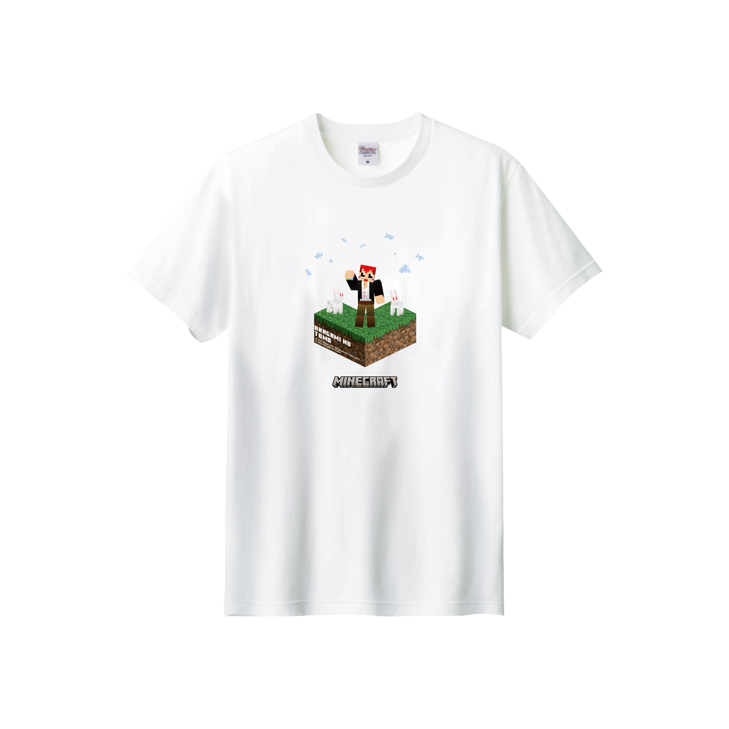 【赤髪のとも】マインクラフトTシャツ ホワイト
