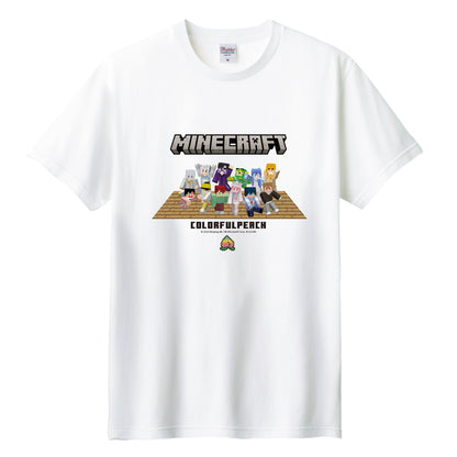 【カラフルピーチ】マインクラフトTシャツ ホワイト