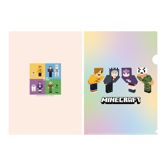 【日常組】マインクラフトクリアファイル(A4 2枚セット)