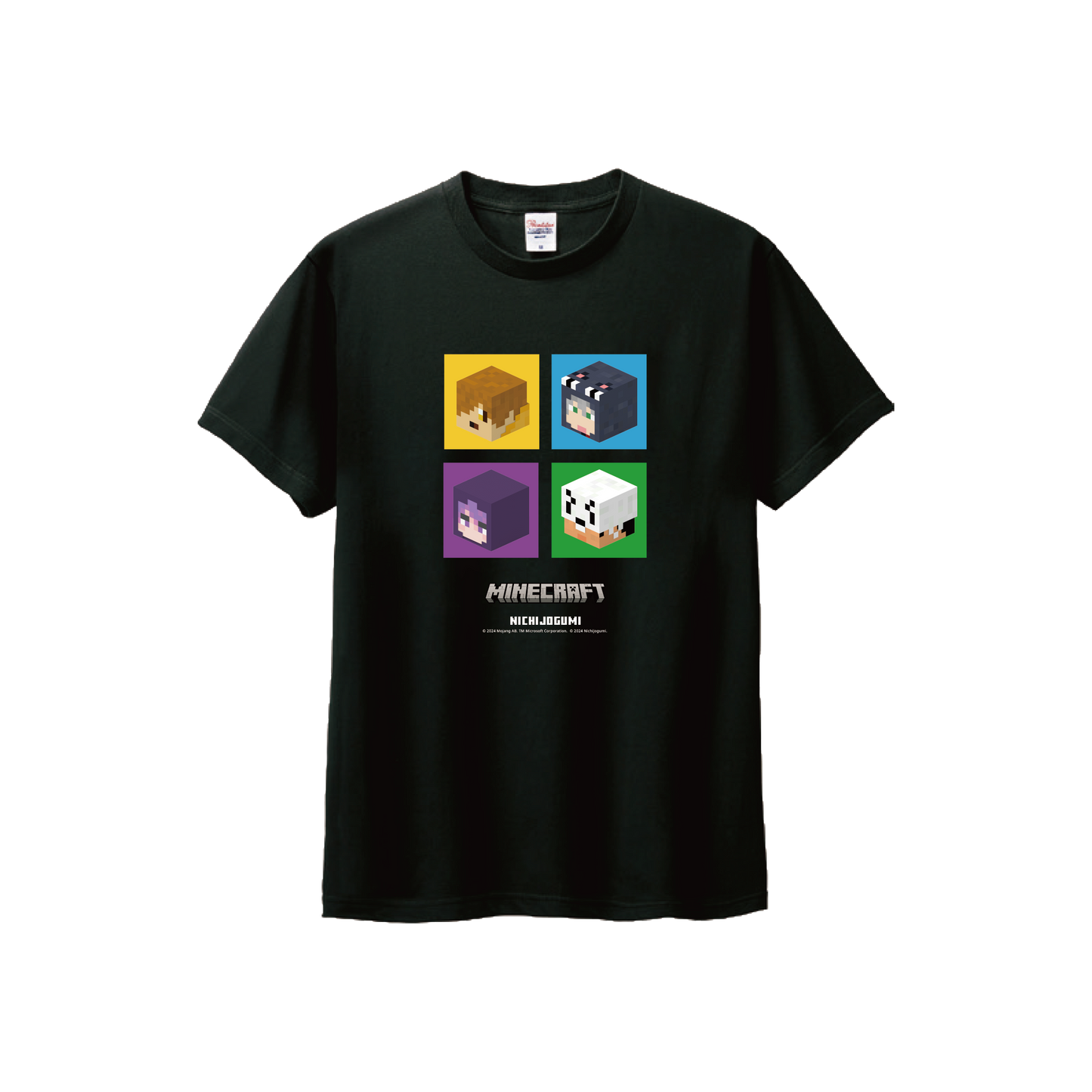 【日常組】マインクラフトTシャツ ブラック