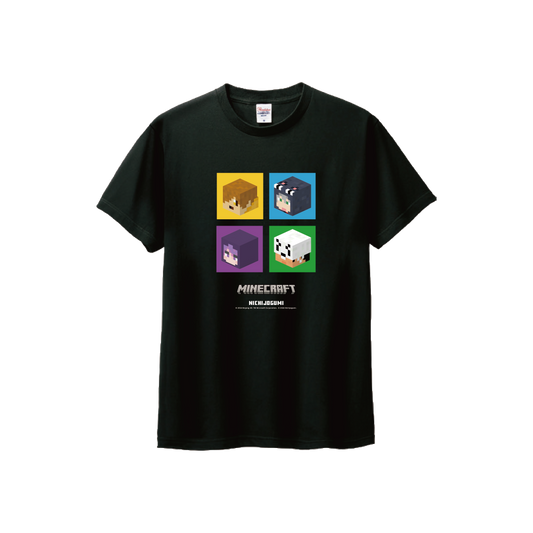 【日常組】マインクラフトTシャツ ブラック