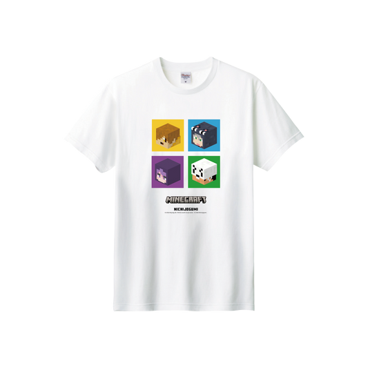 【日常組】マインクラフトTシャツ ホワイト